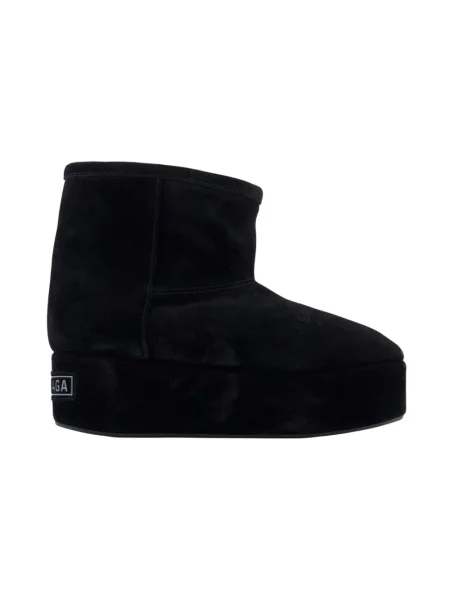 Botki Balenciaga wełniane na platformie czarne