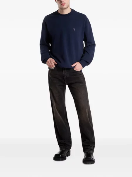 Hanorac Allsaints cu broderie albastru