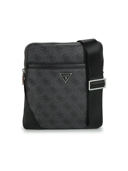 GUESS Válltáska Vezzola bazaltszürke ezüst fekete