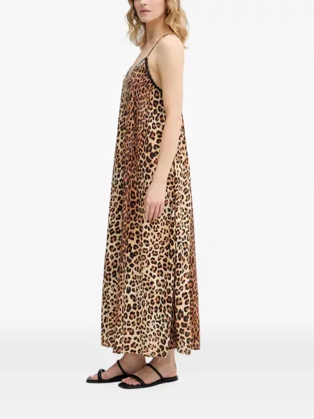 Rochie maxi Lola_casademunt cu imagine cu model leopard