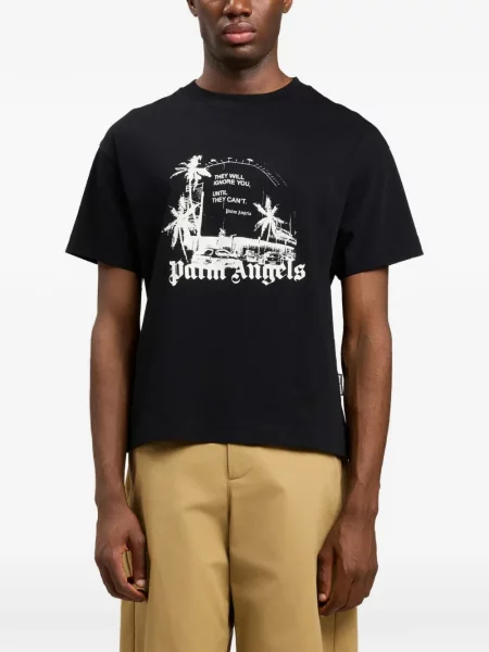 Tricou grafic Palm Angels cu imagine negru