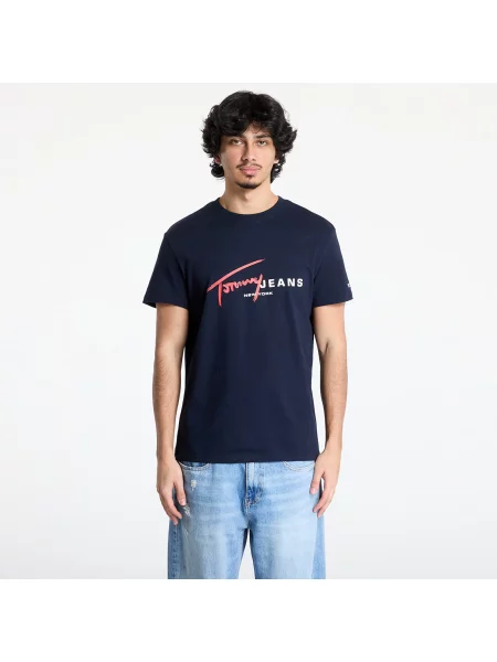 Tricou Tommy Hilfiger scurt albastru