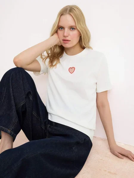 Trendyol Tricou sângeriu alb