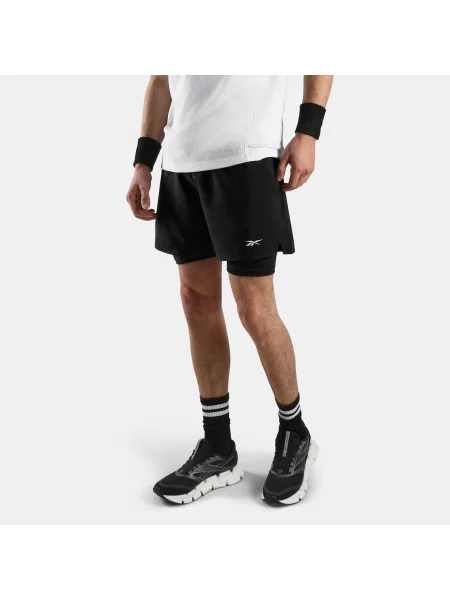 Reebok Atletyczne spodenki 2 w 1 male Black Size: czarne