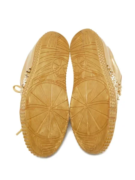 Kožené tenisky Philipp Plein se cvočky žluté