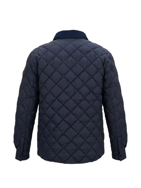 Manšestrová s límcem prošívaný bunda Save The Duck modrá