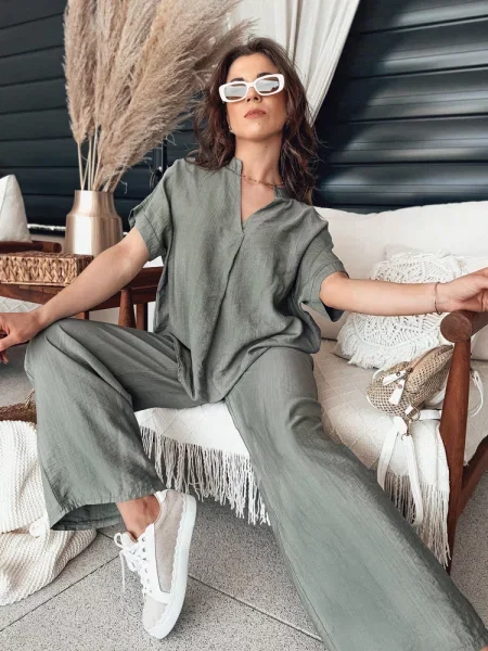 Bluzka NAMAYAS khaki Dstreet