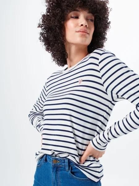 Kaffe Tricou Liddy albastru marin alb