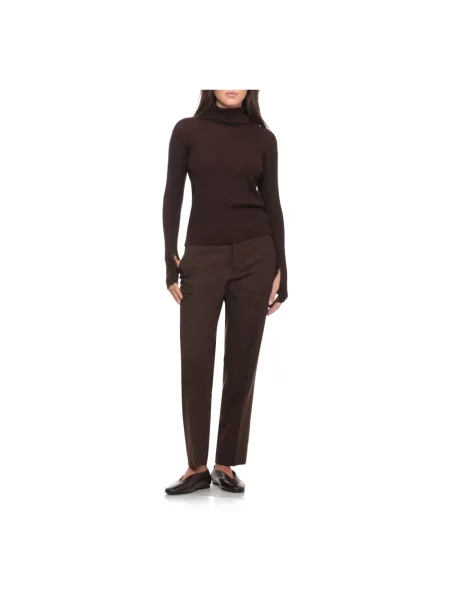 Sweter Panicale wełniany brązowy