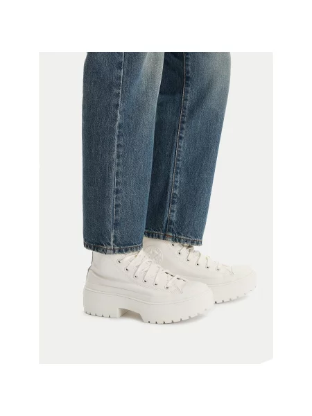 Gležnjače Converse Chuck Taylor All Star Lugged Heel Leather Platform bijela