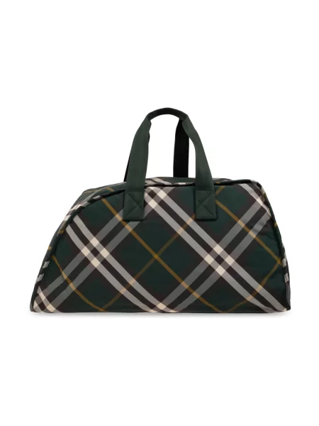 Torba Burberry w kratę zielona
