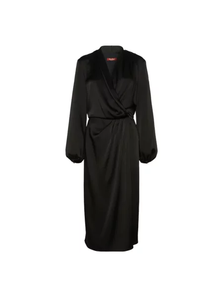 Sukienka Max Mara Studio z dekoltem w serek czarna