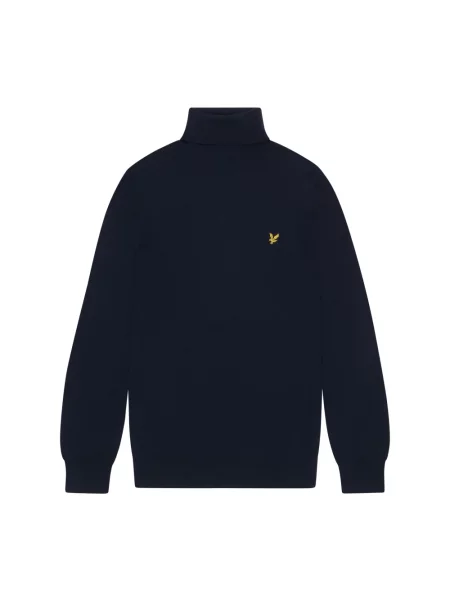 Sweter z golfem Lyle & Scott niebieski