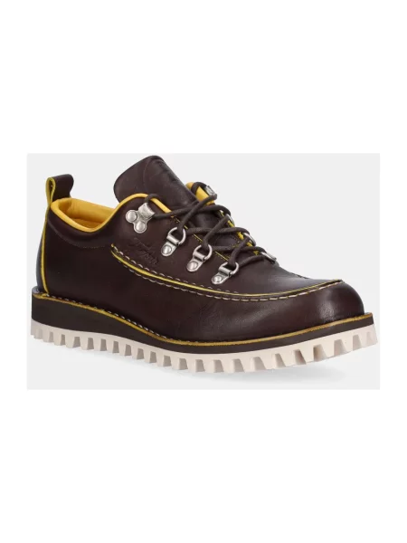 Sneakersy Fracap skórzane brązowe