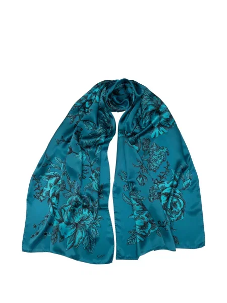 Fular Elizabetta cu model floral cu imagine albastru