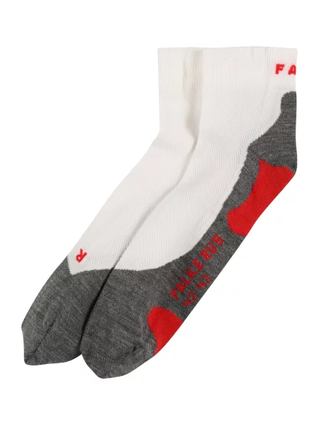 FALKE Șosete sport gri / roșu alb