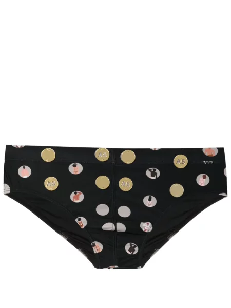 Spodní díl plavek Amir Slama s potiskem černý