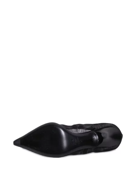 Pantofi cu toc Miu Miu plasă negru