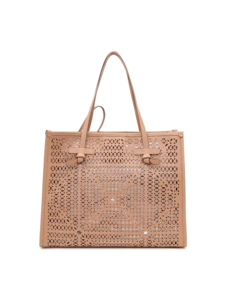 Shopperka Gianni Chiarini skórzana beżowa