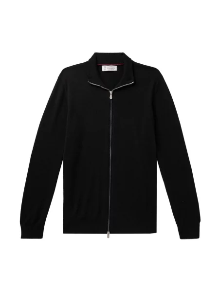 Kardigan Brunello Cucinelli z kaszmiru czarny