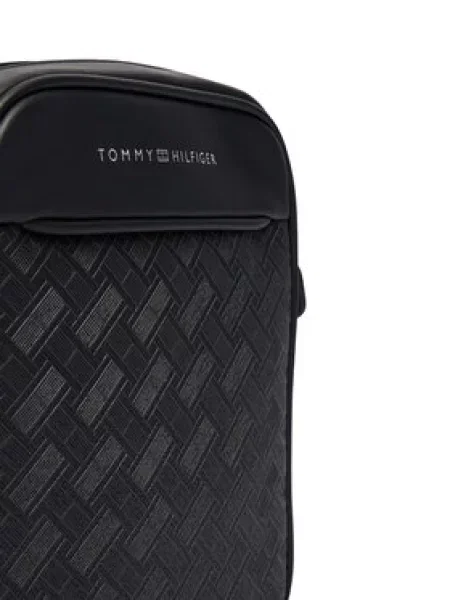Crossover torbica Tommy Hilfiger Th Modern Monogram Mini Reporter crna