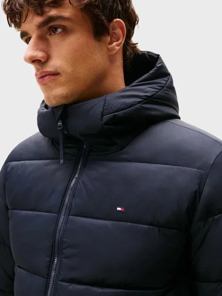 Куртка Tommy Hilfiger з капюшоном синя