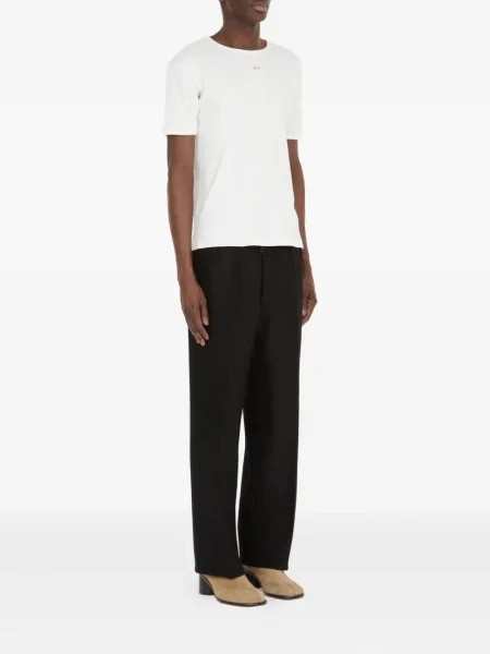 Tricou Maison Margiela cu decolteu rotund alb