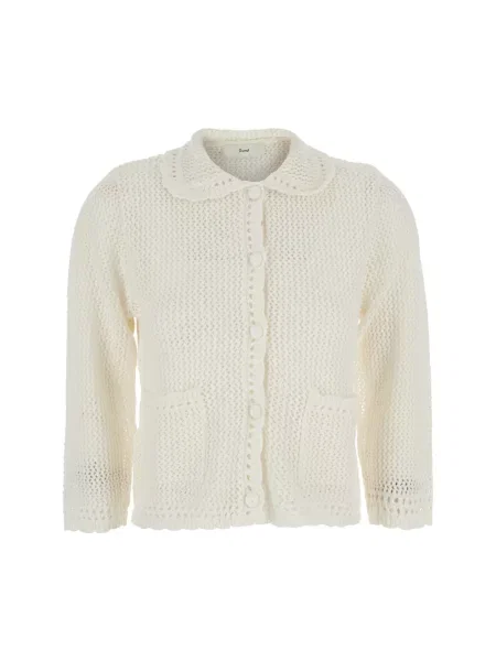 Kardigan Dunst z nadrukiem biały