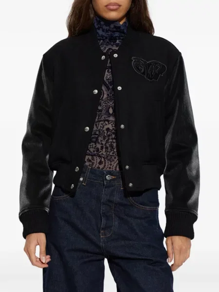 Geacă bomber Off-white cu autograf alb
