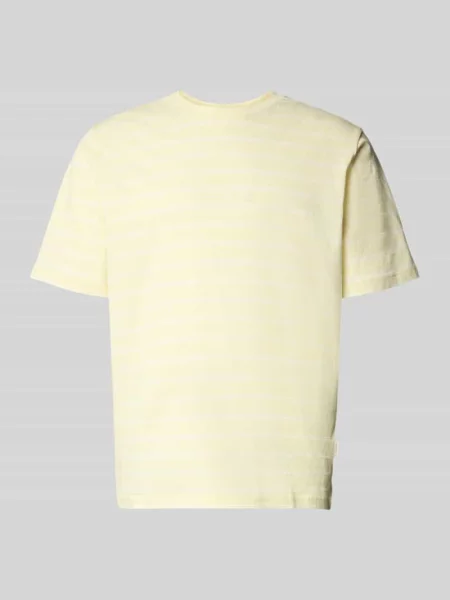 T-shirt w paski z naszywanym logo Jack & Jones