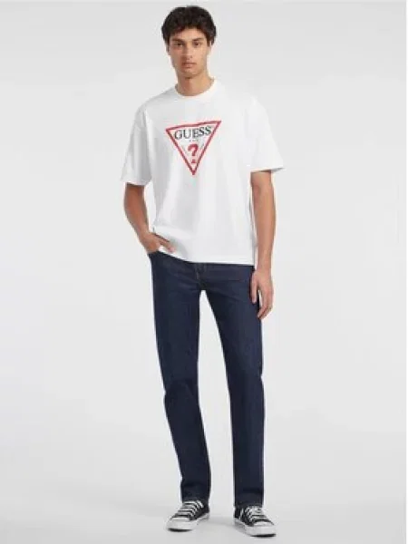 Tričko Guess Jeans s krátkými rukávy bílé