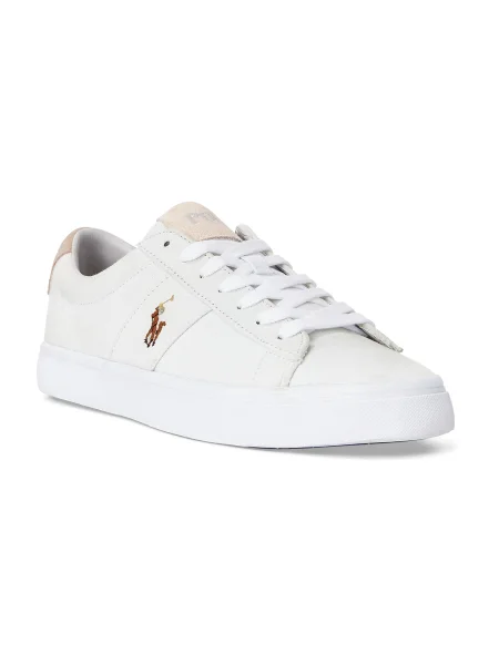 Sneakerși Polo Ralph Lauren din piele alb