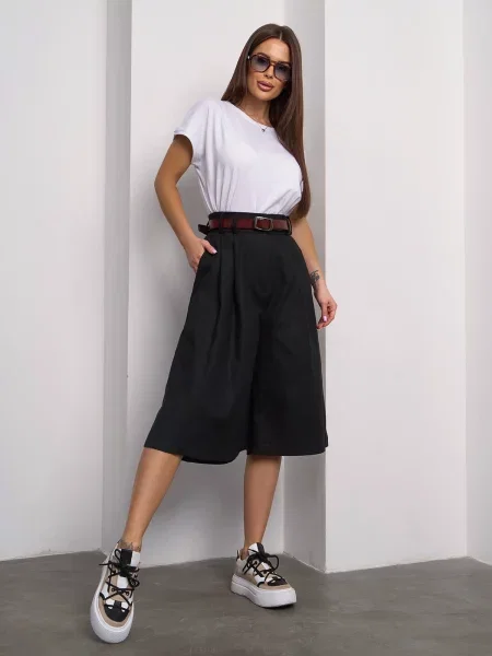 Лляні Шорти ISSA Plus чорний