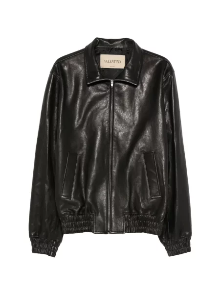 Geanta de piele Valentino Garavani negru
