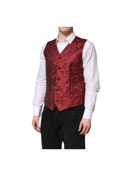 Kamizelka garniturowa Dolce And Gabbana biznesowa czarna