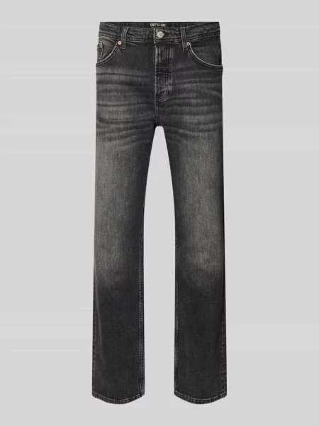 Jeansy o kroju straight fit z mieszanka bawełny model EDGE PERFORMANCE WB Only & Sons czarne