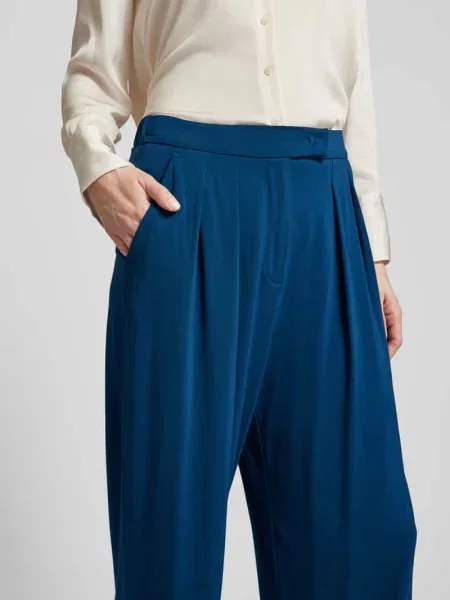 Spodnie materiałowe w jednolitym kolorze model ‘GIOCHI’ Mm By Max Mara błękitne