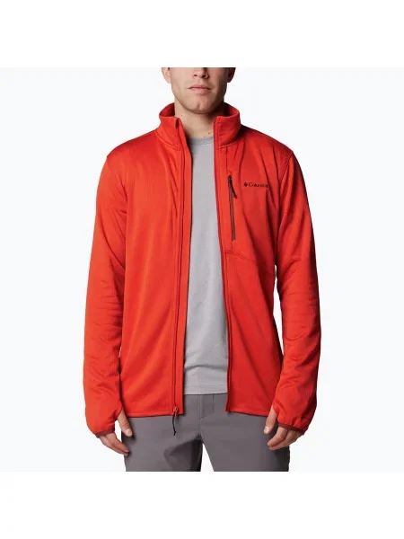 Trekingová mikina Columbia Park View Fleece FZ sail red heather červená