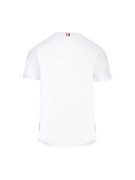 Koszulka Thom Browne w paski z dżerseju biała