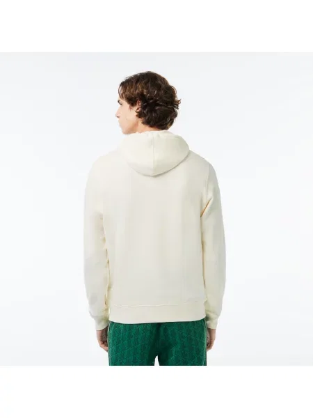 Lacoste Bluza Z Kapturem Z Nadrukiem Classic Fit biała