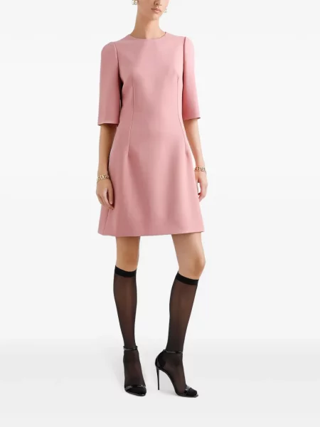 Rochie mini Dolce & Gabbana de lână de costum roz