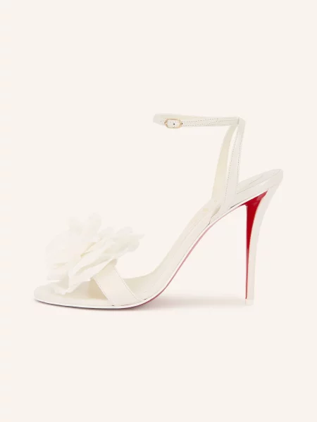 Christian Louboutin Sandály Miss Z Flora / zlatá bílá