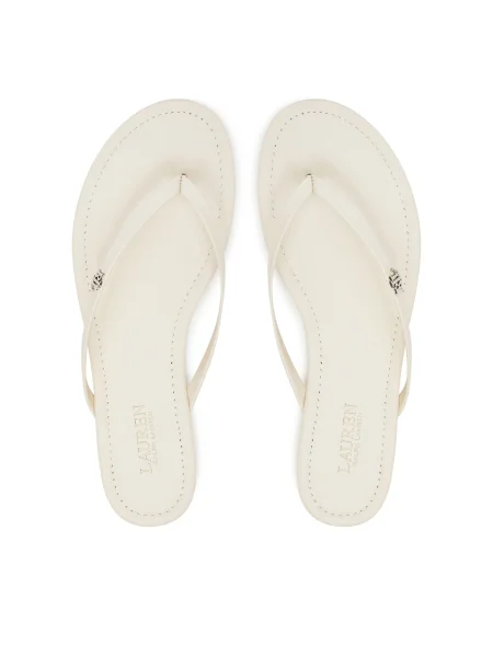 Papuci Lauren Ralph Lauren alb