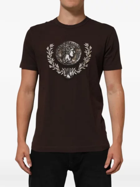 Tricou Dolce & Gabbana cu imagine maro