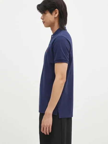 Однотонное поло Polo Ralph Lauren синее