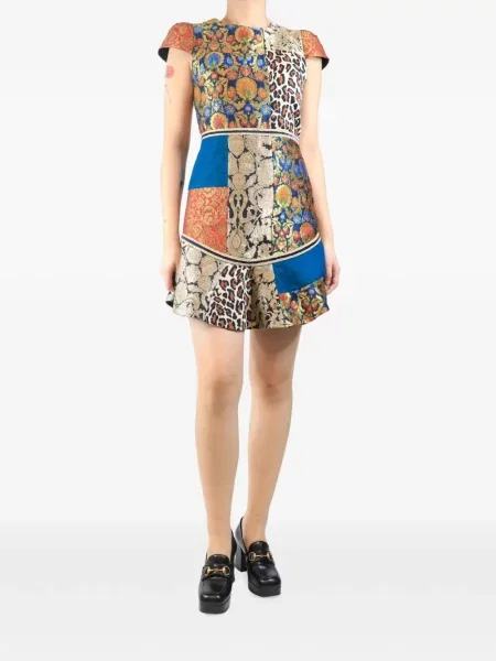 Jacquard mini ruha Alice + Olivia kék
