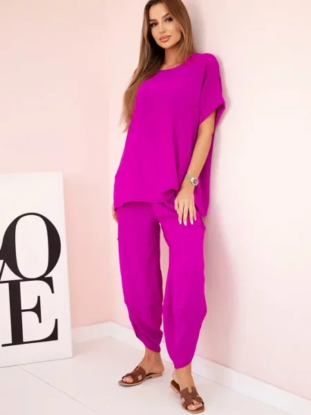 Bluzka Kesi Włoski fioletowa