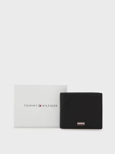 Кожаный кошелек Tommy Hilfiger черный
