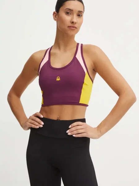 Сутиен United Colors of Benetton лилаво с десен виолетово