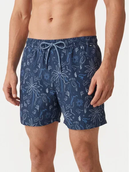 BOSS Plaukimo šortai Lightfish Tamsiai mėlyna
